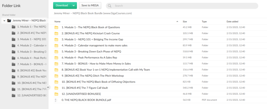 Jeremy Miner – NEPQ Black Book Bundle - Giga Courses